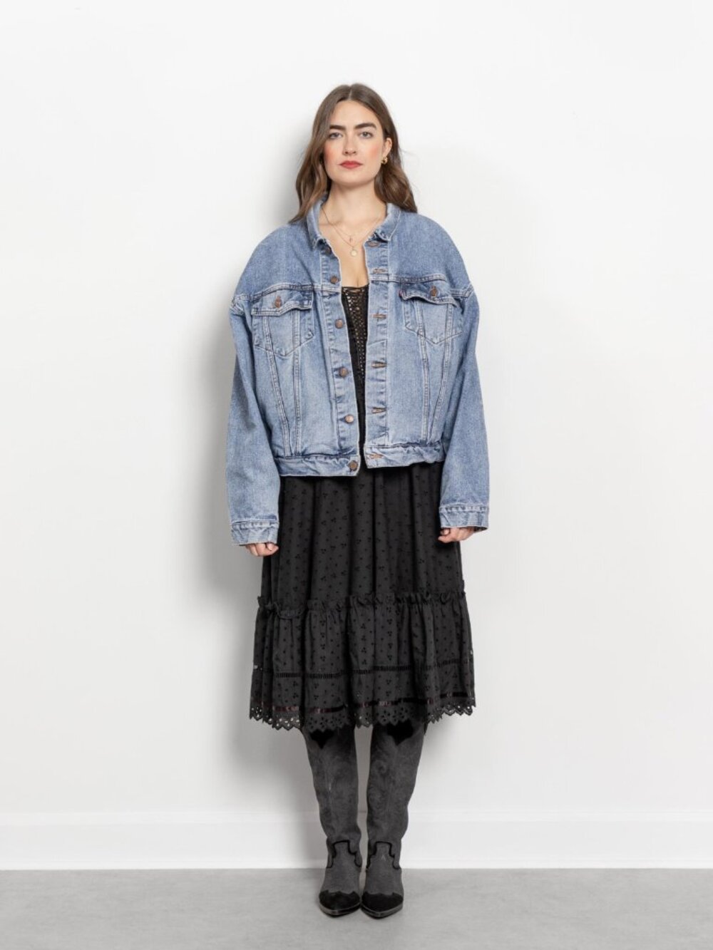 LEVI'S DENIM JACKET Vintage Jean 90's Oversize Streetwear / Large Xl - Picture 8 of 12